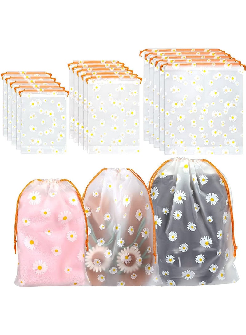 Arabest Travel Shoe Bags, Waterproof Drawstring Storage Bags, Reusable Space Saver Storage Bag for Toys Shoe Clothes Towel 3 Sizes 15Pcs - Image 1