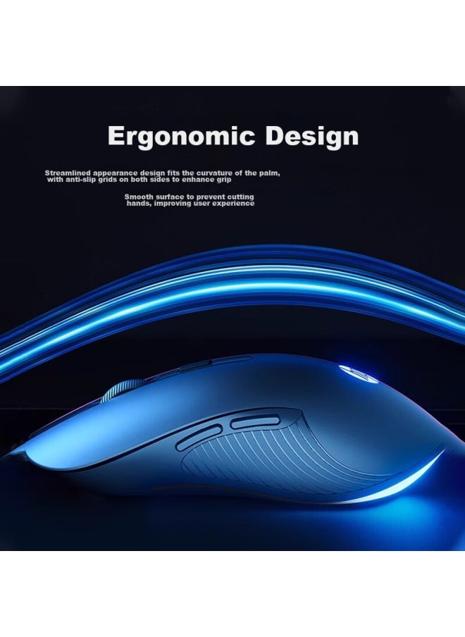 HP Hp Wired Gaming Mouse For E-sports, Laptop And Desktop, For Men And Women, Office Computer, Rgb Lighting Effects, Lol, Pubg, External Device, Cf White, Quiet Operation  - Image 5