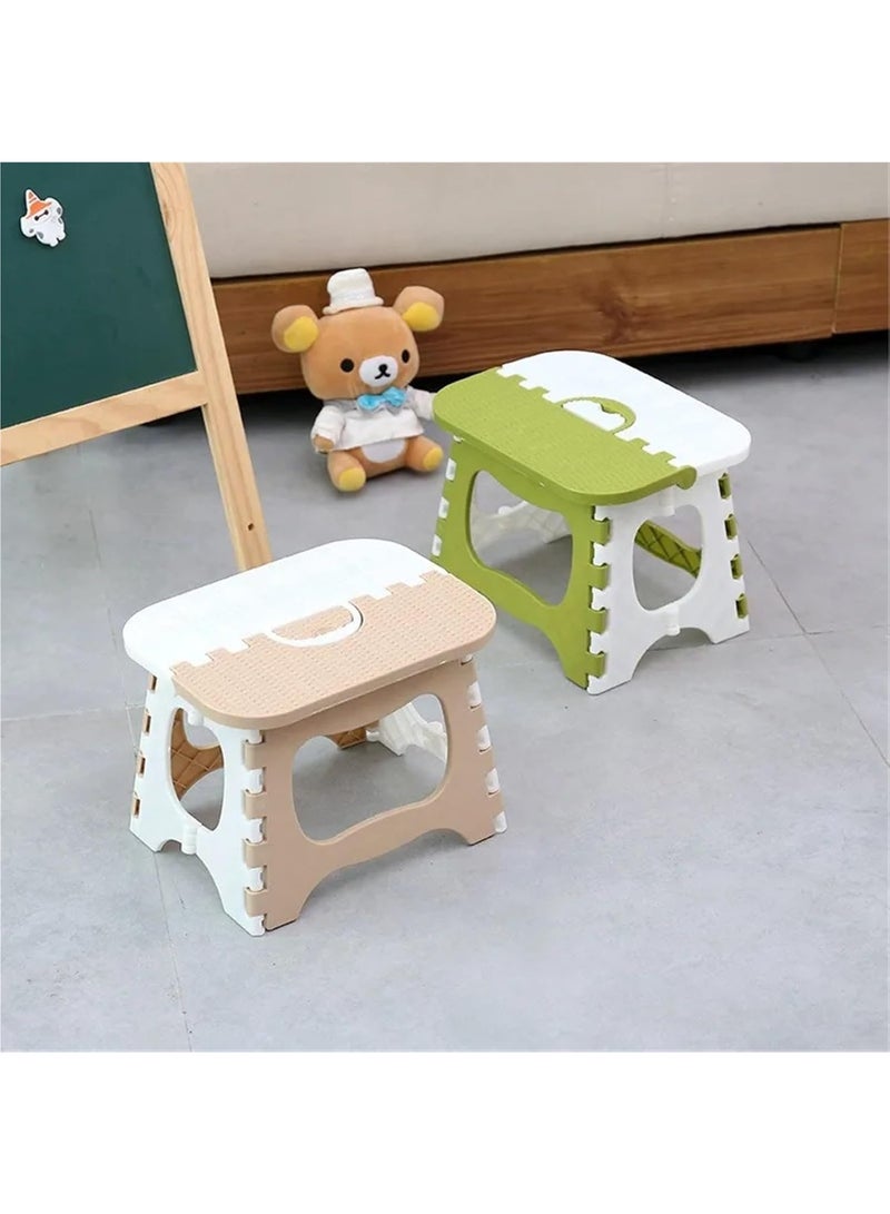 YelaJoy Portable Telescopic Stool, Lightweight Folding Step Stool with 4-Leg Design, Compact Collapsible Seat for Outdoor Camping Beach Fishing (Small, Green) - Image 2