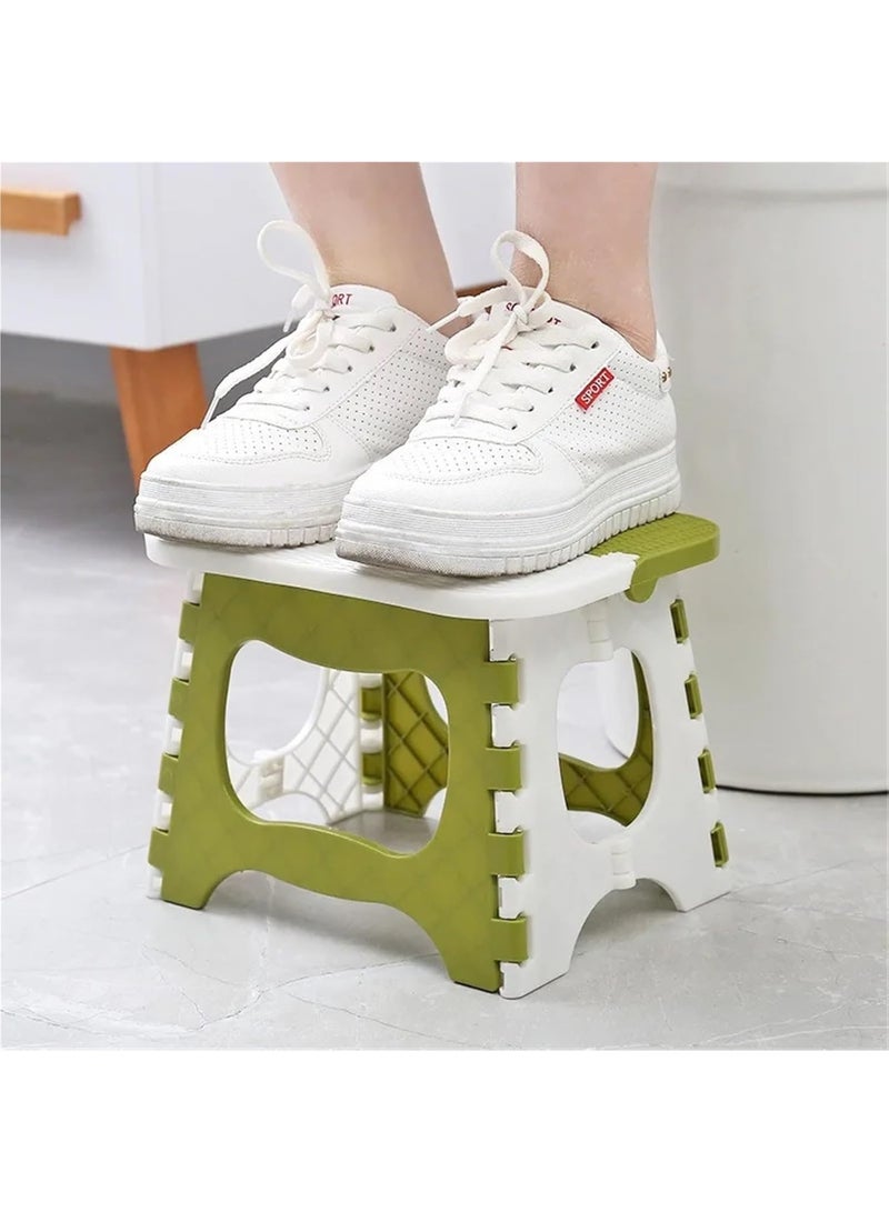 YelaJoy Portable Telescopic Stool, Lightweight Folding Step Stool with 4-Leg Design, Compact Collapsible Seat for Outdoor Camping Beach Fishing (Small, Green) - Image 5