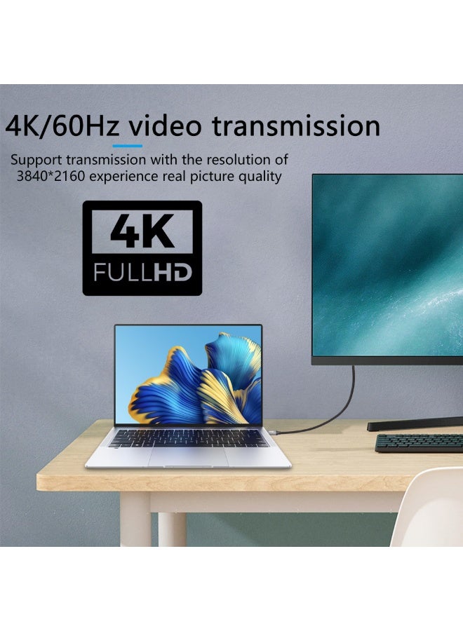 SinLoon USB C to C Cable 100W Opposite U Shape Back Angled Type C Male to Male Extension Cable Data Cord 10Gbps Fast Charging Nylon Braided for C Devices (1.5M/4.9FT) - Image 2