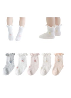 Girls Socks Toddlers Ruffle Socks Frilly Socks for Toddler Girls Cute Summer Cotton Mesh Socks