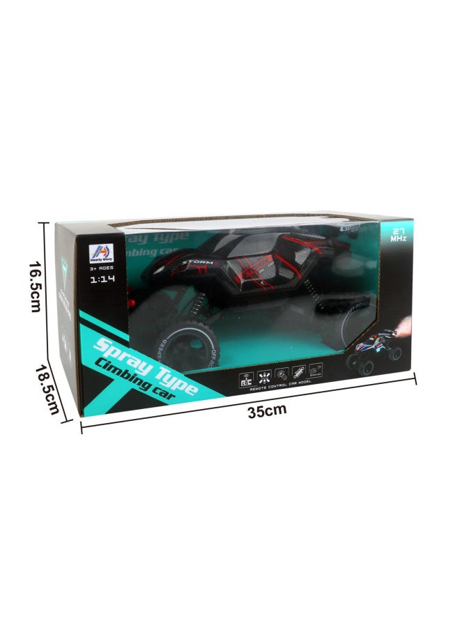Children's Eight-channel Electric Remote Control Light Emitting Water Bomb 360 ° Rotating Sound Effect Tank Toy Electric Charging-Color:1:14 Five-way Pvc Climbing Spray Remote Control Car (with Cool Lights, Spray, Battery Included)-Scale:A Single Style Must Be Shipped In Multiples Of 30 Boxes