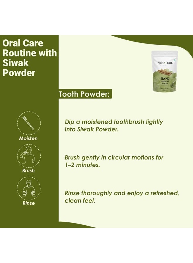 minature Miswak (Siwak) Powder by mi Nature | salvarado persica| 227g(8 oz) (0.5 lb) | 100% Only Miswak (siwak) Powder | Dental Care | Natural Toothpaste | Whitening Teeth | Oral Care - Image 4