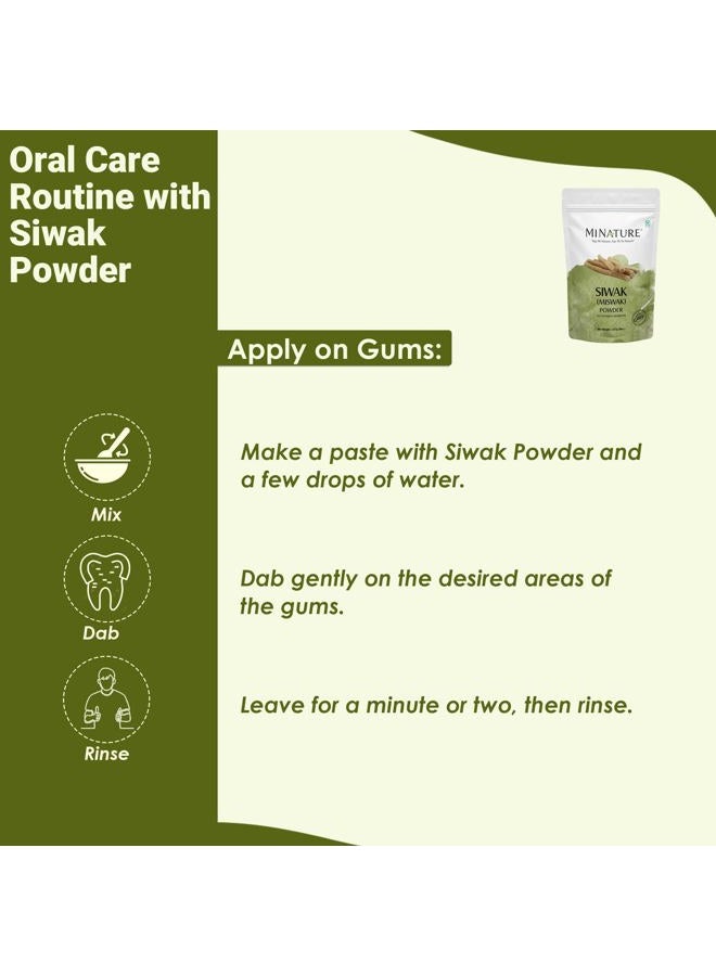 minature Miswak (Siwak) Powder by mi Nature | salvarado persica| 227g(8 oz) (0.5 lb) | 100% Only Miswak (siwak) Powder | Dental Care | Natural Toothpaste | Whitening Teeth | Oral Care - Image 5