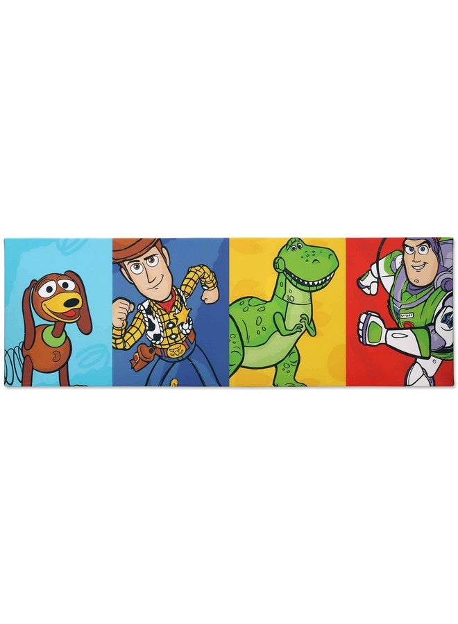 Open Road Brands Disney Pixar Toy Story Line Up Gallery Wrapped Canvas Wall Decor - Large Toy Story Painting Featuring Slinky, Woody, Rex and Buzz - Image 1
