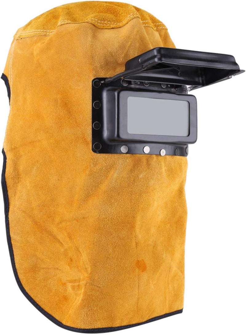 KUIDAMOS خوذة لحام مظلمة من KUIDAMOS مع عدسة خوذة لحام قابلة للتنفس مع غطاء قابل للفتح قناع لحام جلدي امتصاص العرق مريحة - Image 1