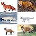 SIENON 8Pcs Fox Toy Figures Set Miniature Arctic and Red Foxes Family Forest Woodland Animals Figurines Toys for Kids Educational Winter Diorama Christmas Birthday Party Gift Cake Decorations - Image 4