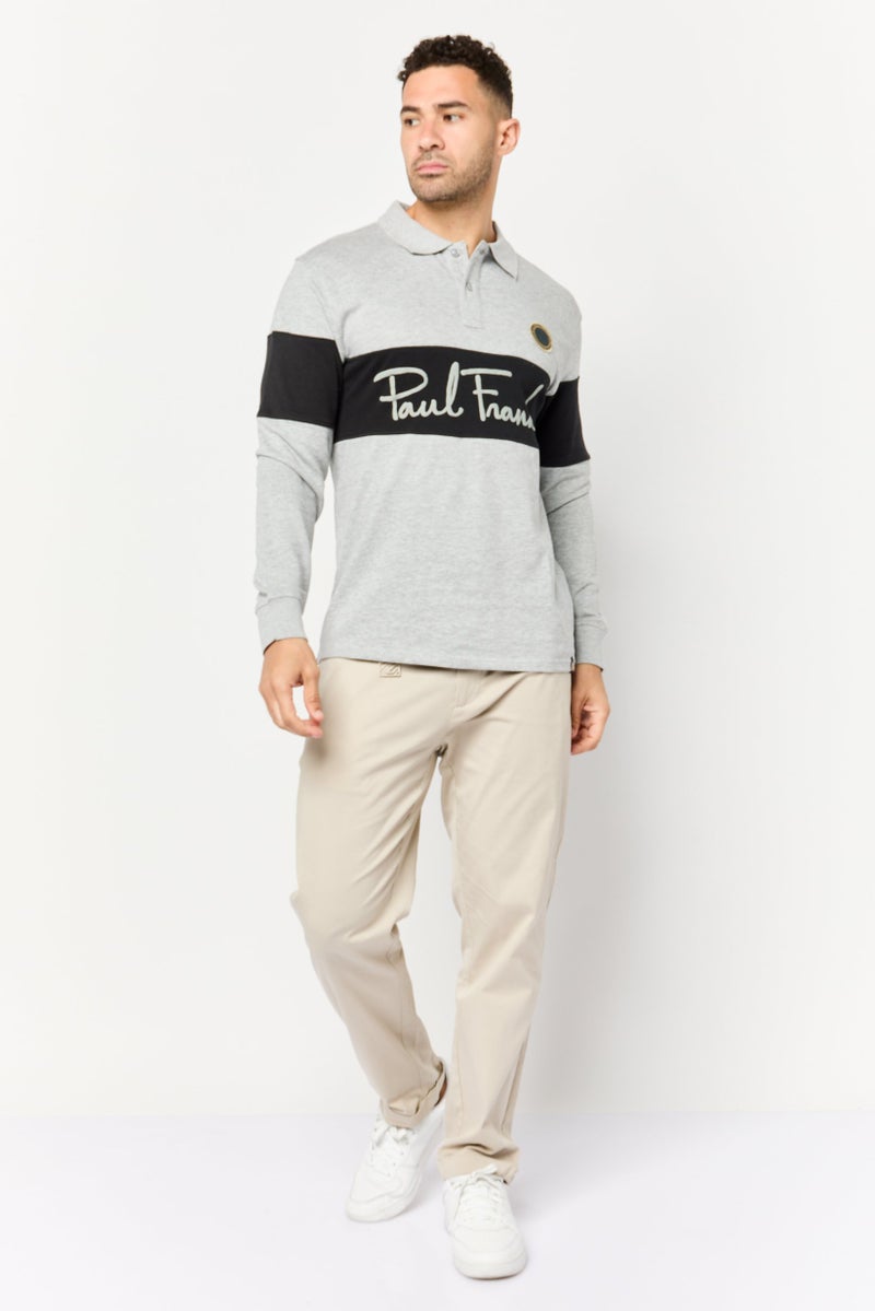 Paul Frank قميص بولو بأكمام طويلة للرجال بتصميم عادي مع شعار العلامة التجارية، متعدد الألوان - Image 2