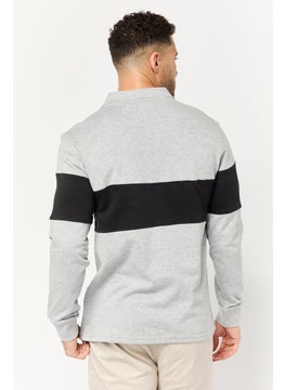 Paul Frank Men Regular Fit Long Sleeve Brand Logo Polo Shirt, Multicolor  - Image 4