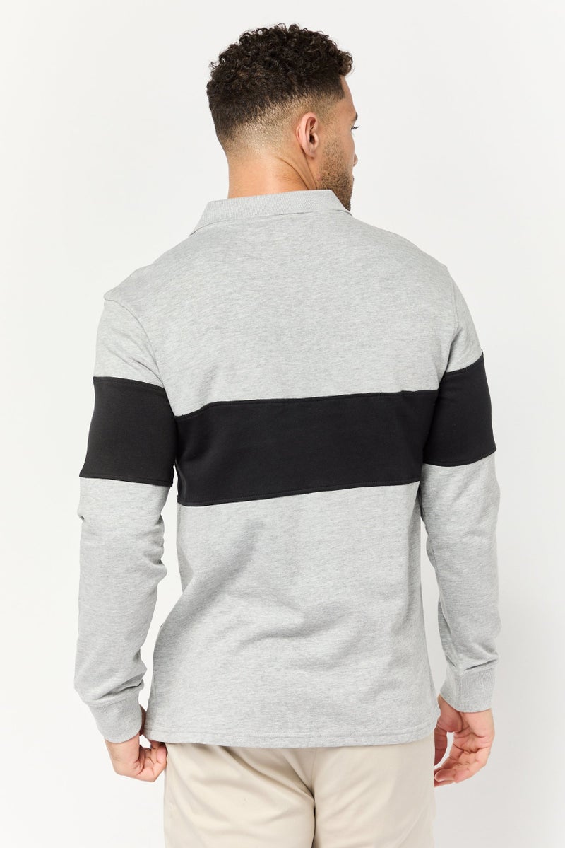 Paul Frank قميص بولو بأكمام طويلة للرجال بتصميم عادي مع شعار العلامة التجارية، متعدد الألوان - Image 4