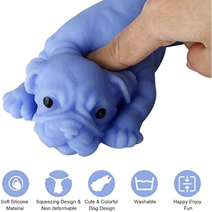 OUNA S-quishy Stress Balls Toy Anti-Stress Squeezing Balls Cute Dog Design Slow Rebound P-inch Toys for Girls Boys Kids Home Party Decoration Present Gift - Image 3
