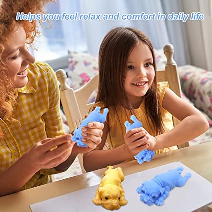OUNA S-quishy Stress Balls Toy Anti-Stress Squeezing Balls Cute Dog Design Slow Rebound P-inch Toys for Girls Boys Kids Home Party Decoration Present Gift - Image 5