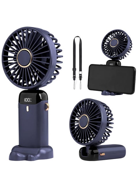 مروحة محمولة باليد وحزام و توضع به روائح لسطح المكتب، رذاذ، صغيرة، خفيفة الوزن - 1 قطعه