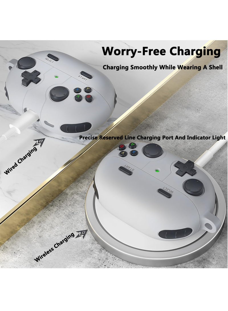 Compatible with Huawei Freebuds Pro 3 Case, 3D Game Console Design, Rugged Shockproof Soft Silicone Cover with Carabiner - Image 5