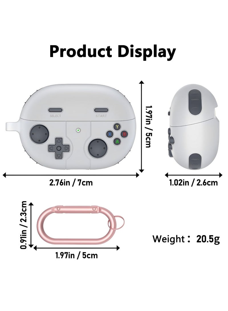Compatible with Huawei Freebuds Pro 3 Case, 3D Game Console Design, Rugged Shockproof Soft Silicone Cover with Carabiner - Image 3
