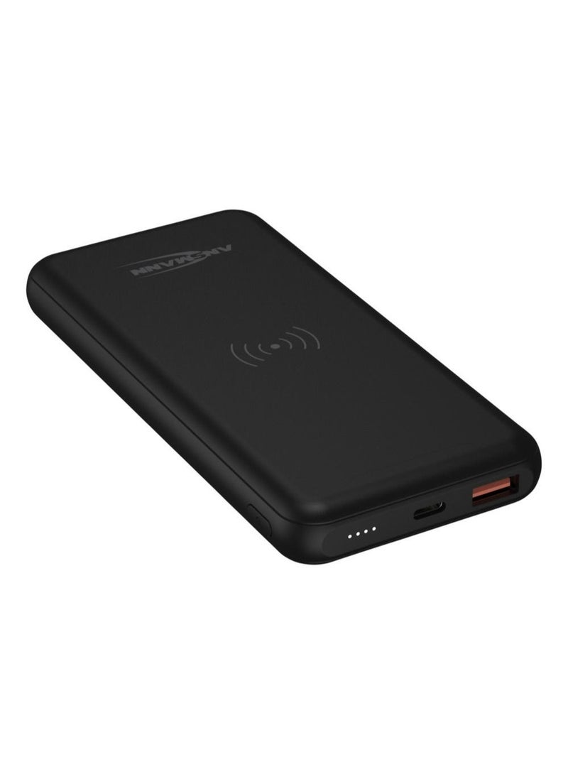 ANSMANN 10000mAh Wireless Power Bank with 18W PD Quick Charge, USB-C and USB-A Ports - Image 3
