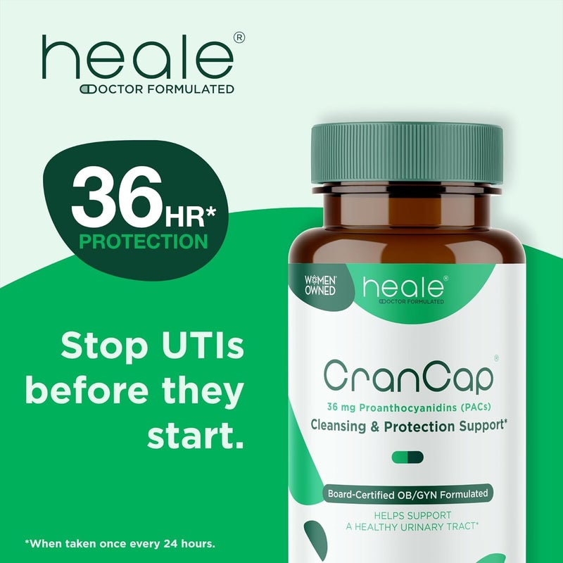 CranCap Cranberry Pills  Urinary Tract Health Cranberry Supplement  36mg of Potent PACs  Non GMO Vegan Gluten Free  by Heale  30 Capsules - Image 2
