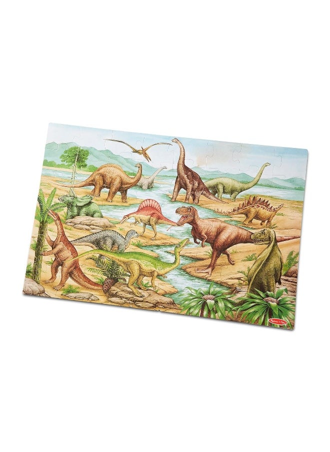 Melissa & Doug Melissa & Doug Dinosaurs Jigsaw Floor Puzzle (48 Pieces)  - Image 2