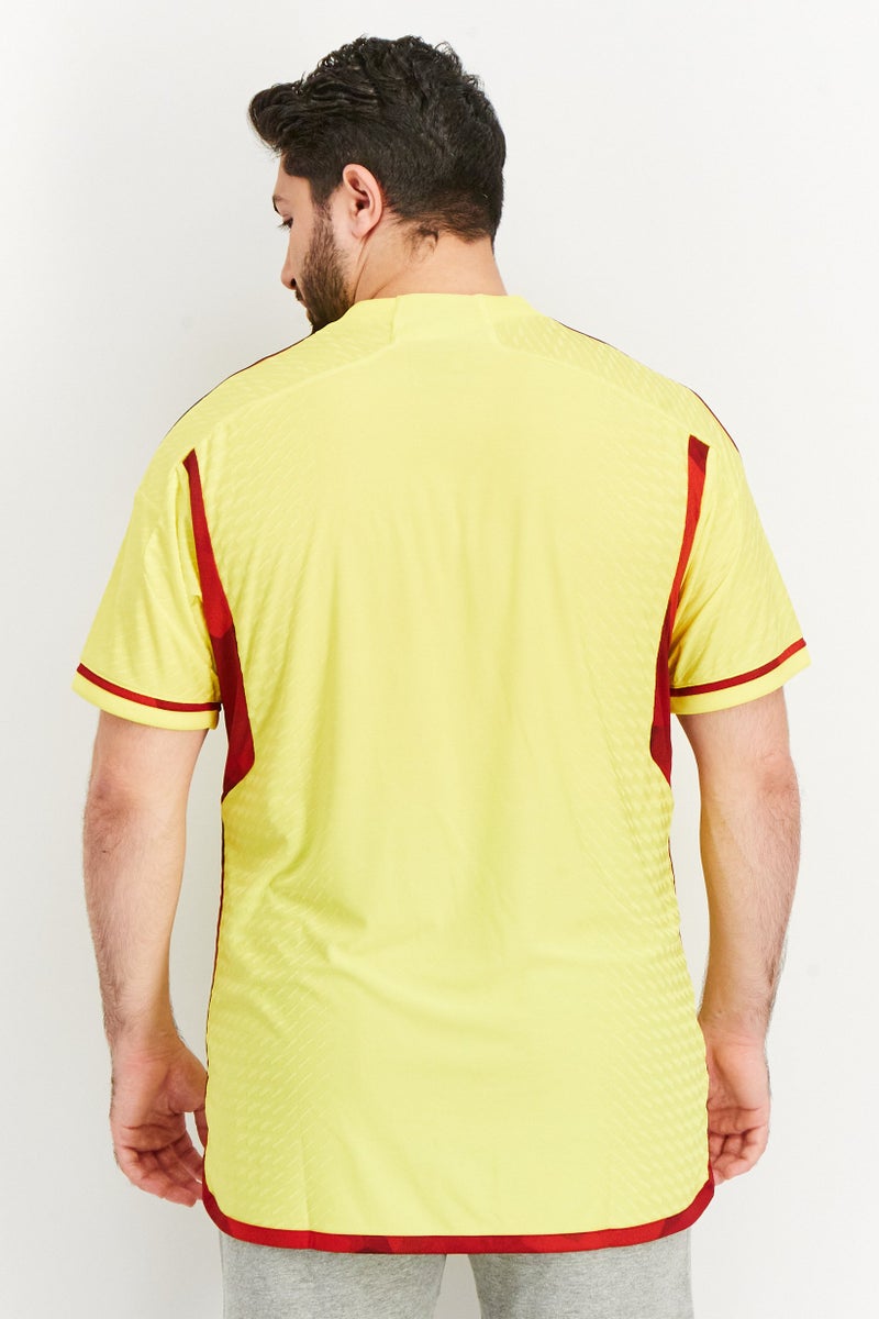 Adidas Men Sportswear Fit Columbia 22 Home Authentic Football Jersey, Yellow/Red/Black  - Image 4