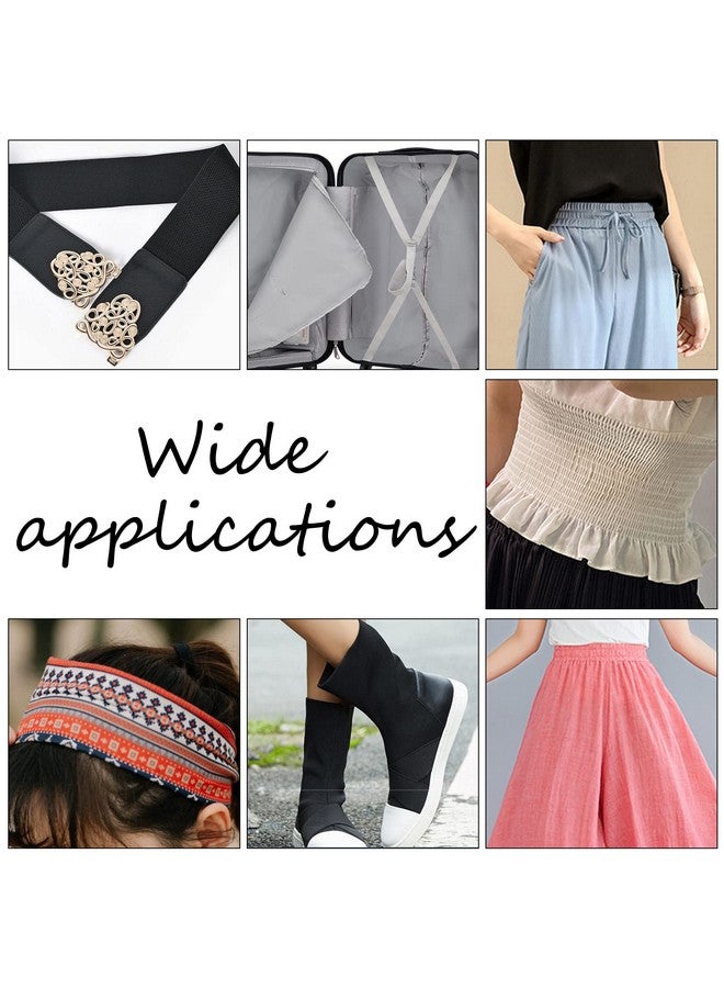 CHGCRAFT 4 Yards 2 Styles 2inch Wide Nylon Elastic Band Flat with Stripe Pattern Rubber Cord Band for Webbing Garment Sewing Accessories - Image 5