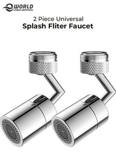 2 Piece Universal Splash Filter Faucet 720 Degree Rotating Moveable Kitchen Tap