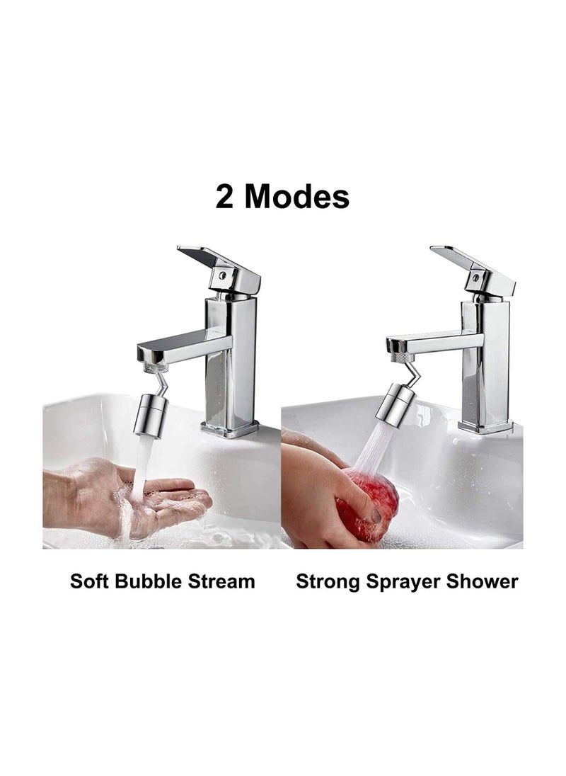 Eworld - 2 Piece Universal Splash Filter Faucet 720 Degree Rotating Moveable Kitchen Tap - Image 1
