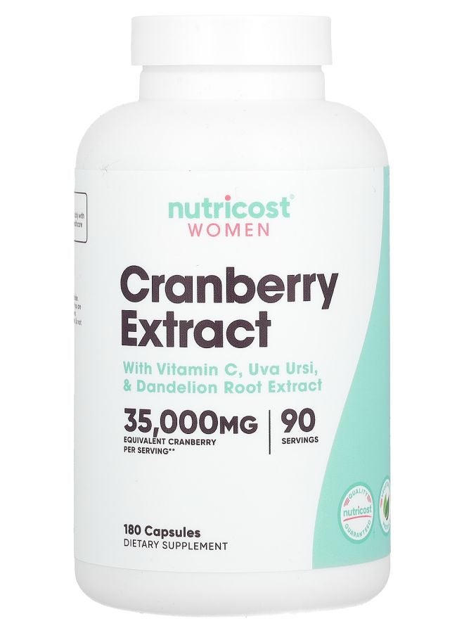Nutricost Women Cranberry Extract 35000 mg  180 Capsules (17050 mg per Capsule) - Image 1