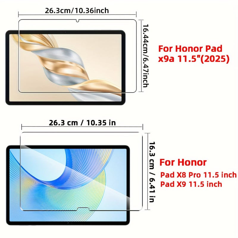 HD Tempered Glass Screen Protector Dual Pack For Honor Pad X9 11.5 Inch Scratch Resistant - Image 2