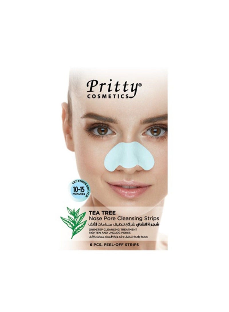 Pritty Nose Pore Strips Tea Tree 6 Pcs Pack