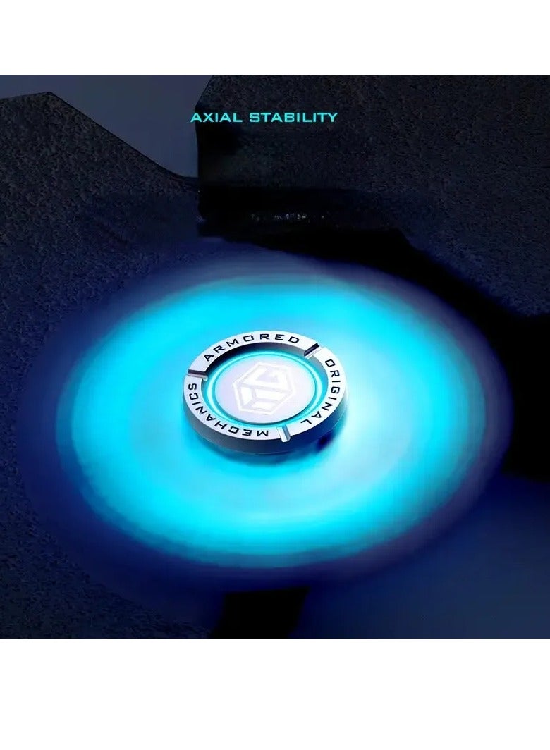 AROAQ Fidget Spinner, Anti Stress EDC Luminous Fidget Spinner, Durable And Portable Alloy Metal Hand Spinner Toy, Elegant Design Stress Anxiety ADHD Relief Fidget Toy For Adults And Kids, (Blue, Standard) - Image 4