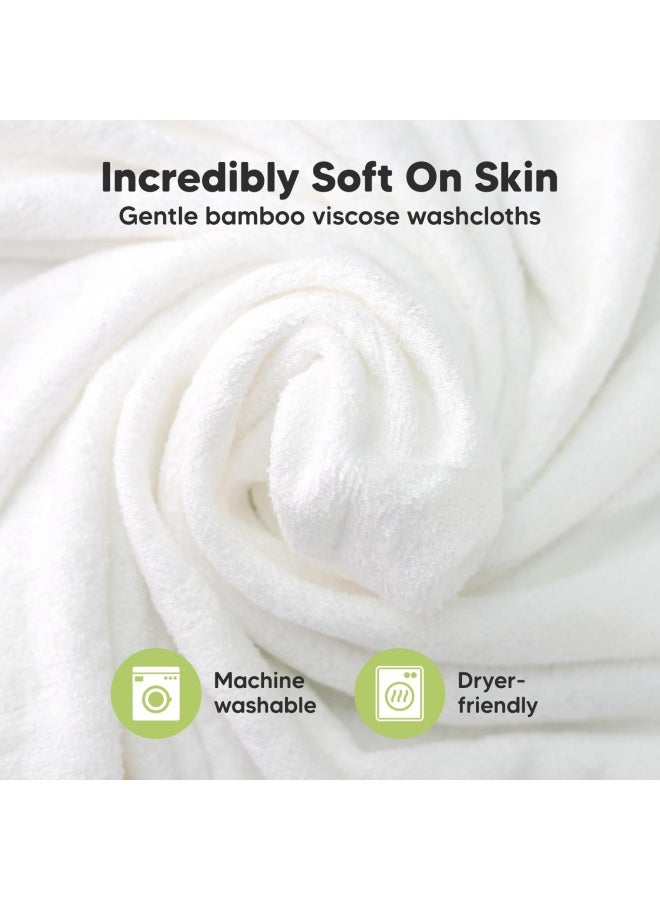 KeaBabies Bravo Blue Baby Washcloth Bamboo Washcloths Towel Soft Organic Baby Washcloth Face Towel For Baby Adult And Infant Baby Towels Bravo Blue - Image 2