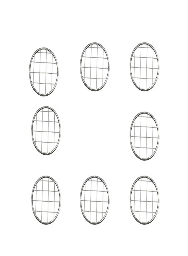 CGECGE 8pcs Mason jar plant frog lid, Mason jar lid insert, silver square mesh metal top cover for wide mouth canned cans, decorative aquarium lid for air plants, succulents, and flowers - Image 4