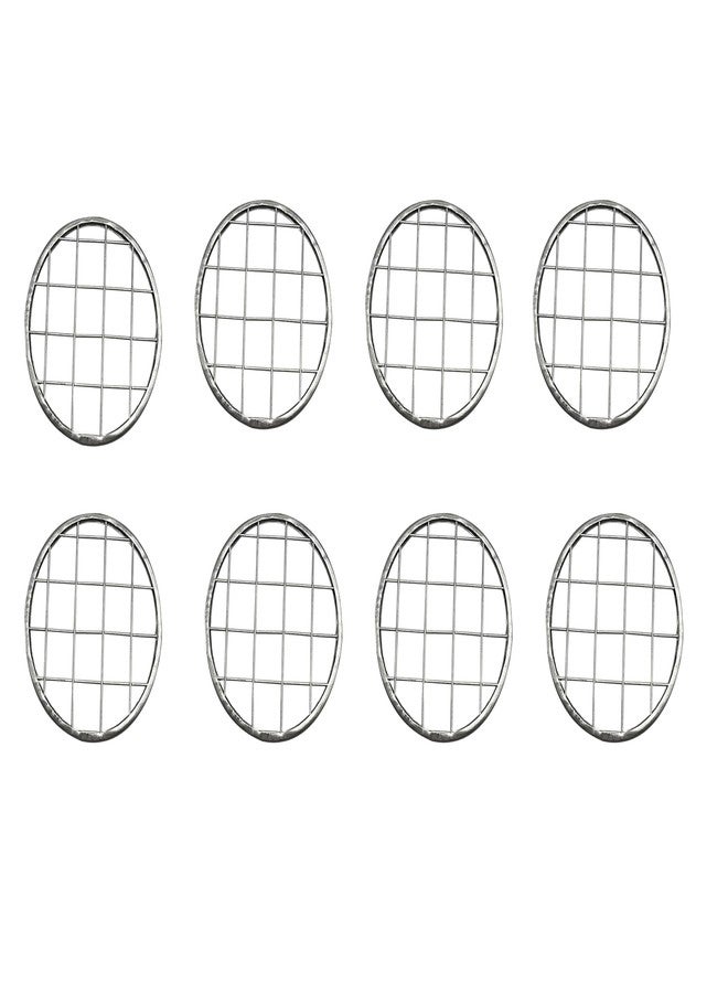 CGECGE 8pcs Mason jar plant frog lid, Mason jar lid insert, silver square mesh metal top cover for wide mouth canned cans, decorative aquarium lid for air plants, succulents, and flowers - Image 1