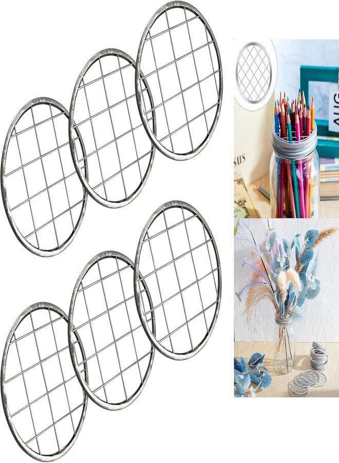 CGECGE 8pcs Mason jar plant frog lid, Mason jar lid insert, silver square mesh metal top cover for wide mouth canned cans, decorative aquarium lid for air plants, succulents, and flowers - Image 3