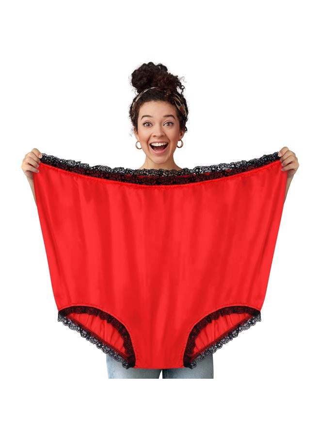 FreeNFond Granny Panties Funny Gag Gifts for Adult Women Men Wedding Party Bride Gala Game Big Mama Undies Prank Giant Mormon Underwear, Red, One size - Image 1