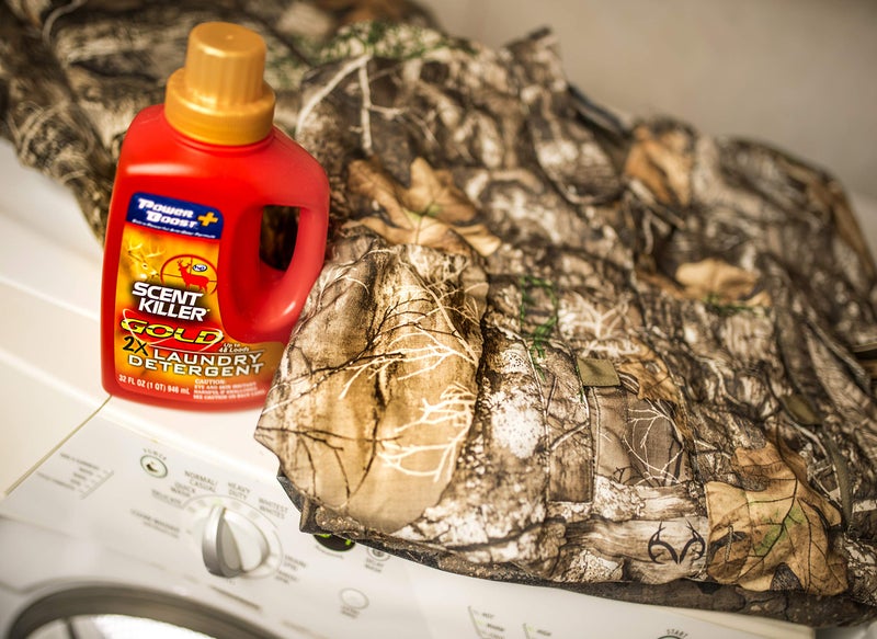 Scent Killer Gold Scent Free Laundry Detergent for Hunting Gear with Power Boost Plus Odor Eliminator, 32 Fluid Ounces - Image 4