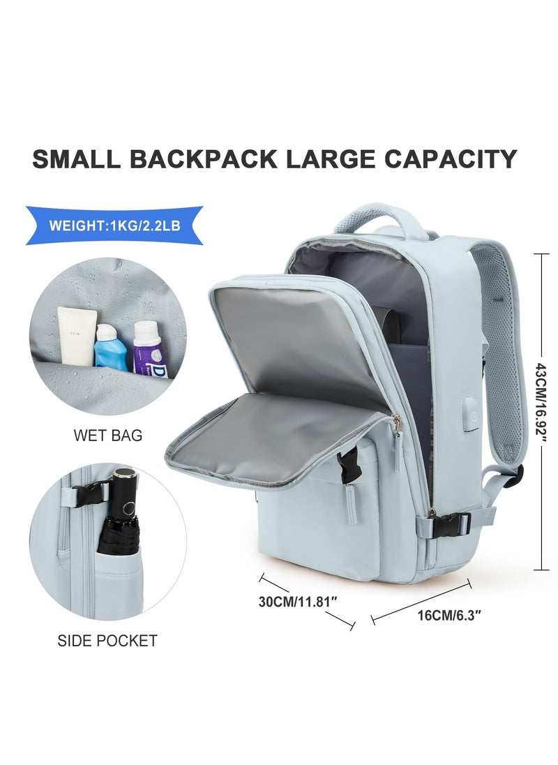 SYOSI - Large Travel Backpack, Waterproof Breathable Laptop Backpack with USB Charging Port Shoe Storage Bags for 15.6 Inch Laptop, for Hiking School Work Separable From Wet and Dry 180° Flip-top Design - Image 1