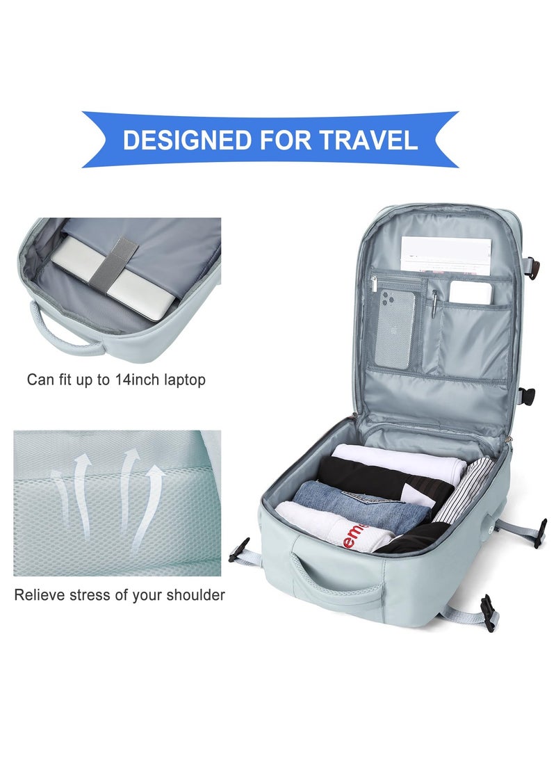SYOSI - Large Travel Backpack, Waterproof Breathable Laptop Backpack with USB Charging Port Shoe Storage Bags for 15.6 Inch Laptop, for Hiking School Work Separable From Wet and Dry 180° Flip-top Design - Image 1