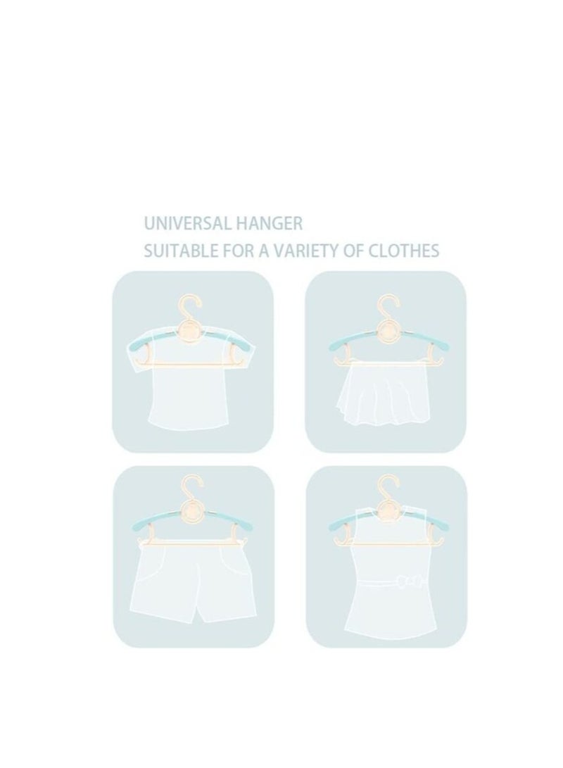 Uaejj Baby Clothes Hangers, Extendable Baby Hangers, Adjustable Infant And Toddler Hangers, Non-Slip Clothes Hangers For Children Kids Infants Coat Pant Hanger, 10Pcs (Blue) - Image 5