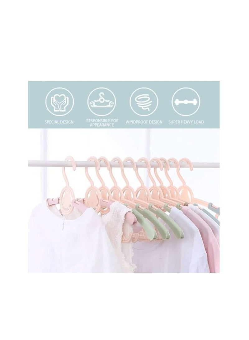 Uaejj Baby Clothes Hangers, Extendable Baby Hangers, Adjustable Infant And Toddler Hangers, Non-Slip Clothes Hangers For Children Kids Infants Coat Pant Hanger, 10Pcs (Blue) - Image 2