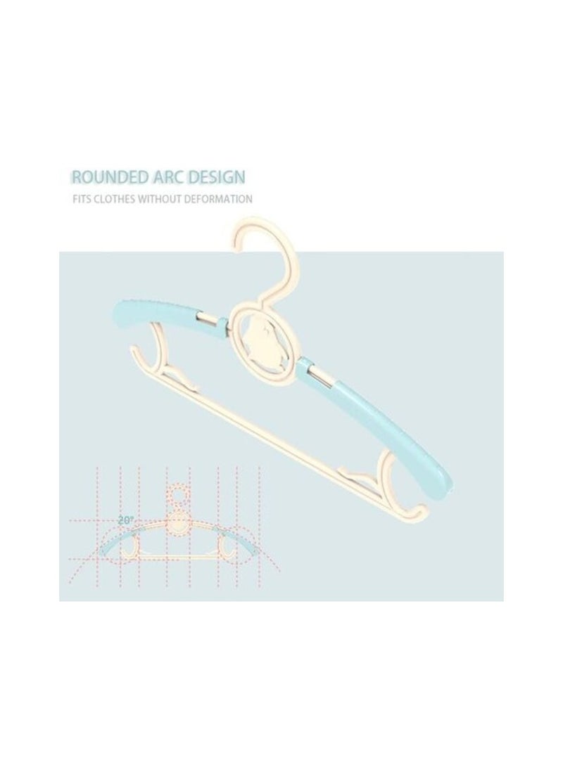 Uaejj Baby Clothes Hangers, Extendable Baby Hangers, Adjustable Infant And Toddler Hangers, Non-Slip Clothes Hangers For Children Kids Infants Coat Pant Hanger, 10Pcs (Blue) - Image 3