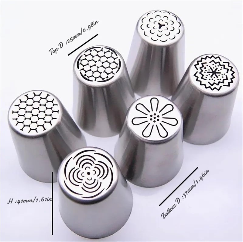 Small Piping Tips 24pcs Russian Tulip Flower Cake Icing Piping Nozzles Decorating Tips Baking Tools For Cake Cupcake Dessert Cookies Decorating - Image 3