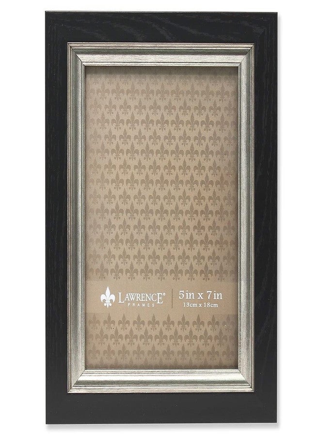 Lawrence Frames Black with Burnished Silver Composite Picture Frame, 5 by 7-Inch - Image 2