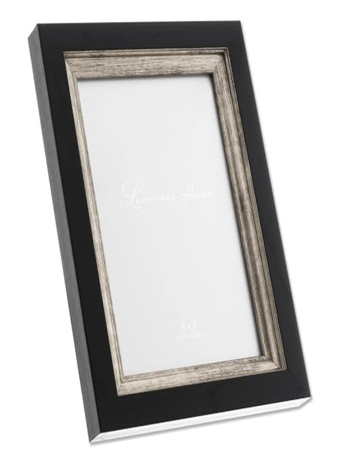 Lawrence Frames Black with Burnished Silver Composite Picture Frame, 5 by 7-Inch - Image 4