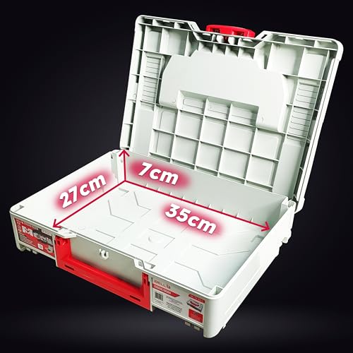 IBELL TOOLS iBELL TB105-1 Large Size Stackable Tool Storage Box - Durable PC+ABS, 40kg Load Capacity, 39x30x11cm Container (pack of 1) - Image 3