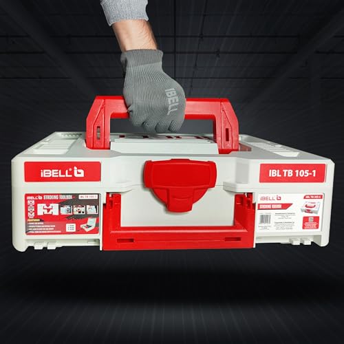 IBELL TOOLS iBELL TB105-1 Large Size Stackable Tool Storage Box - Durable PC+ABS, 40kg Load Capacity, 39x30x11cm Container (pack of 1) - Image 2