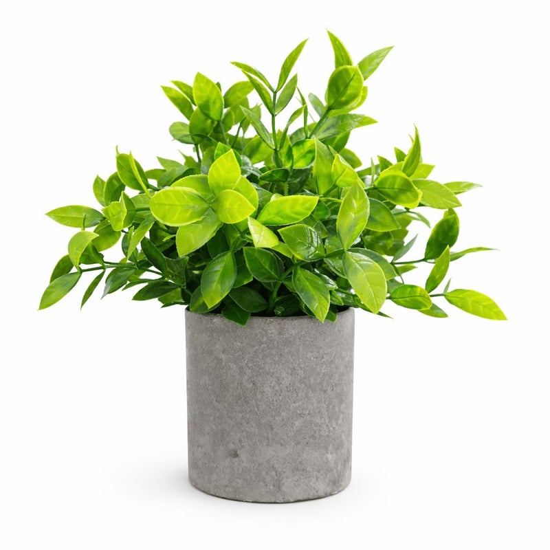 1pc Spring Summer Artificial Green Plant With Pulp Pot Living Room Office Study Tabletop Decor Simple Natural Style Fresh Home Touch - Image 1