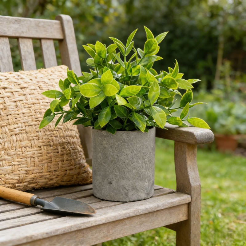 1pc Spring Summer Artificial Green Plant With Pulp Pot Living Room Office Study Tabletop Decor Simple Natural Style Fresh Home Touch - Image 3