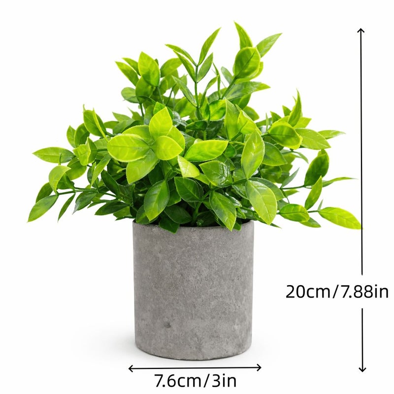 1pc Spring Summer Artificial Green Plant With Pulp Pot Living Room Office Study Tabletop Decor Simple Natural Style Fresh Home Touch - Image 2
